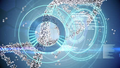 Animation-of-scope-scanning,-dna-strand-and-data-processing