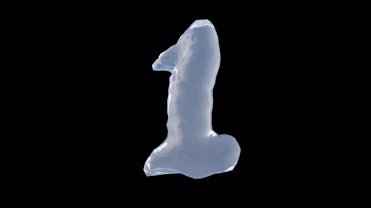 Liquid Number 1 on Transparent Background