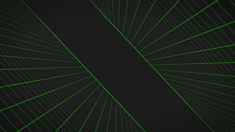 animation of green shapes on black background