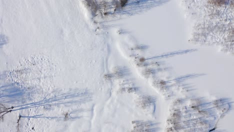 beautiful drone video from the site of the snowy field