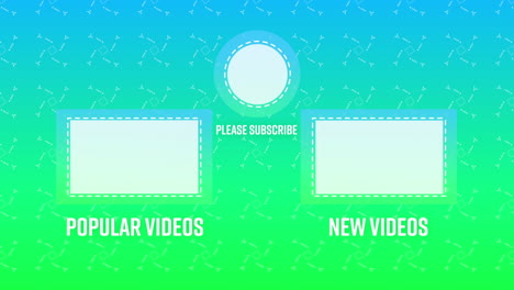 animated website interface prompts subscription and showcases videos on a dynamic background.