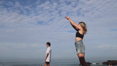 people playing beach volleyball.