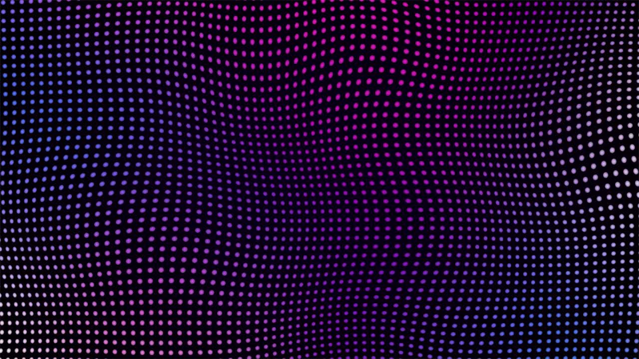 Abstract background dots motion. Seamless looped animation. Wave pattern. Cyber or technology digital landscape background.