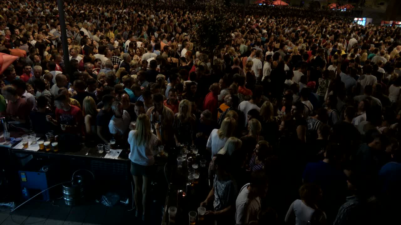 Folla a un concerto notturno