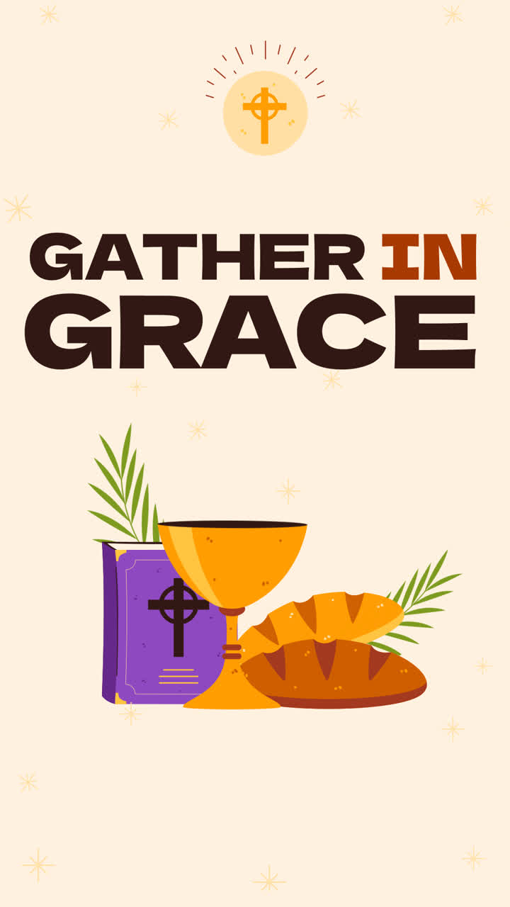 일요일 서비스 템플릿 디자인의 모션 그래픽