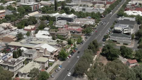 aerial view of highway at the urban city of adelaide in south australia