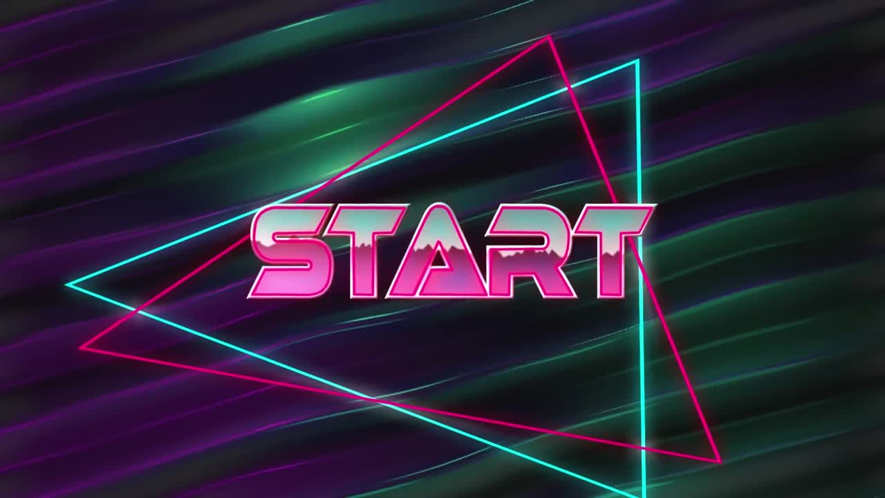 Animation of start in digital abstract space