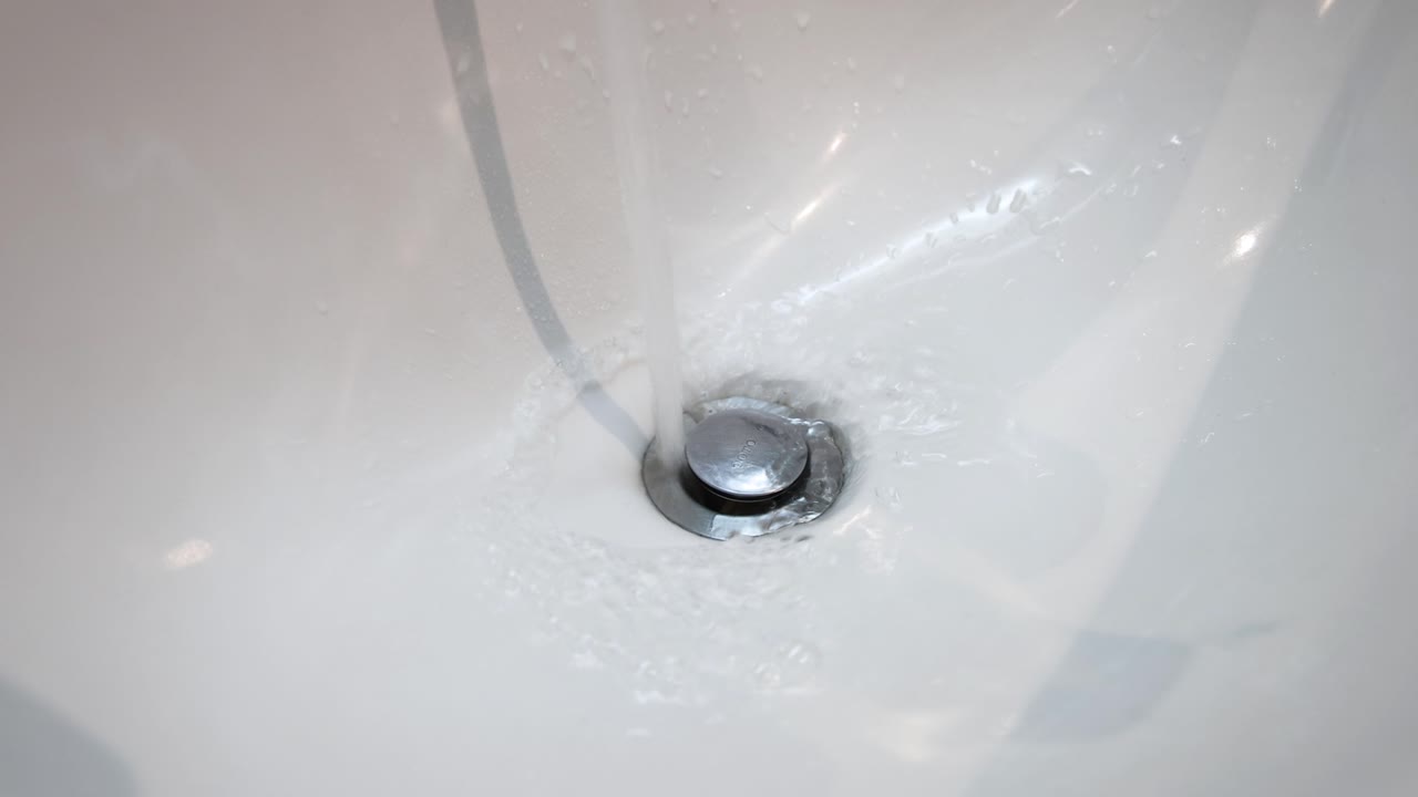 drenaje de agua de una bañera con el tiempo