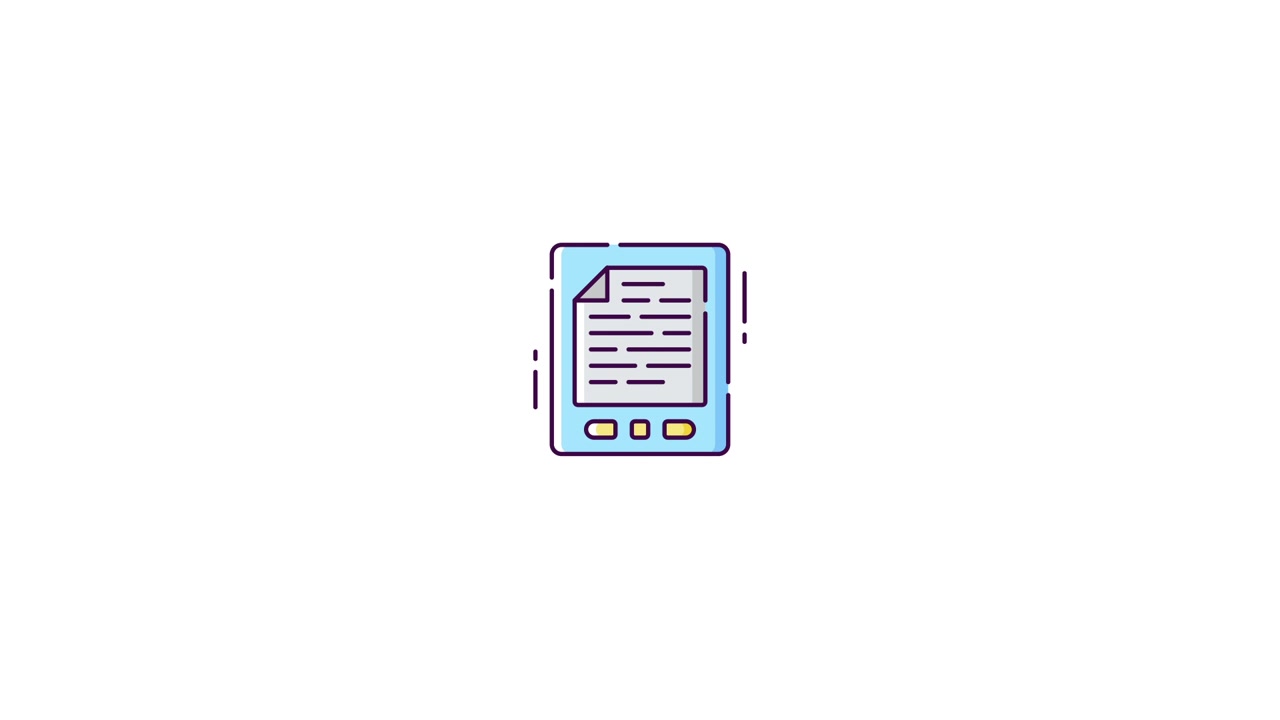 Animated Icon of Document Scrolling on a Smartphone Screen