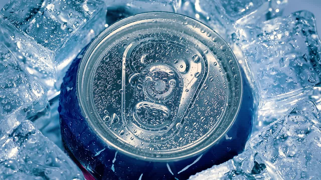 Aluminum Soda Tin Can Lid Cover of soft drink on ice goes around the circle.
