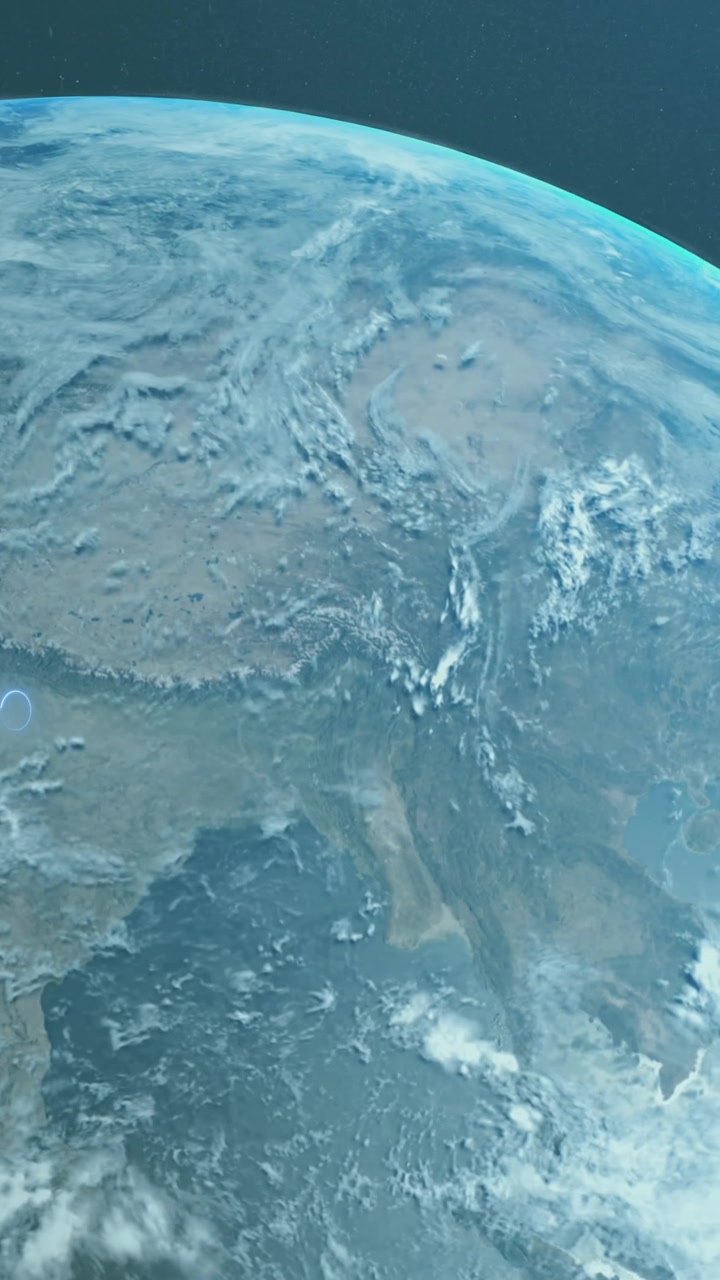 Animazione di connessioni di microprocessori su un globo rotante su sfondo blu