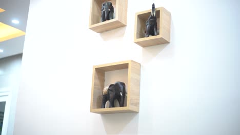 Decoración-Del-Hogar-Con-Estado-De-Elefante-De-Madera