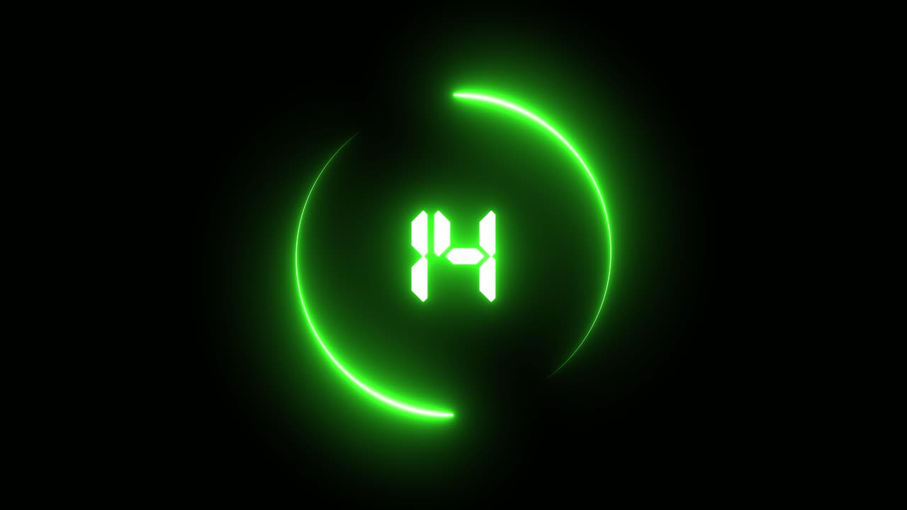 Neon Digital Countdown