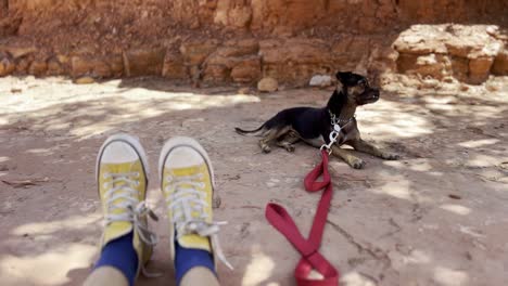 Blue-socks,-White-and-yellow-shoes