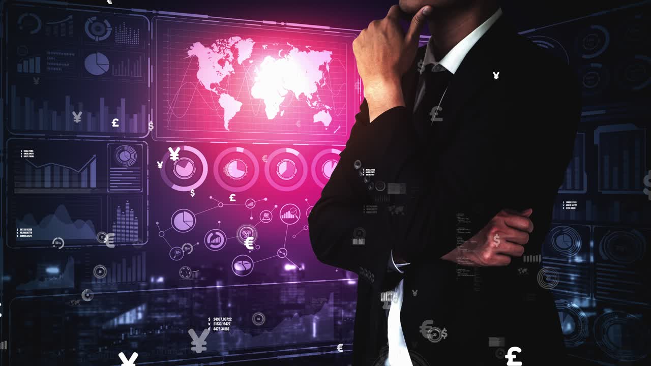 tecnología de big data para las finanzas empresariales conceptual.