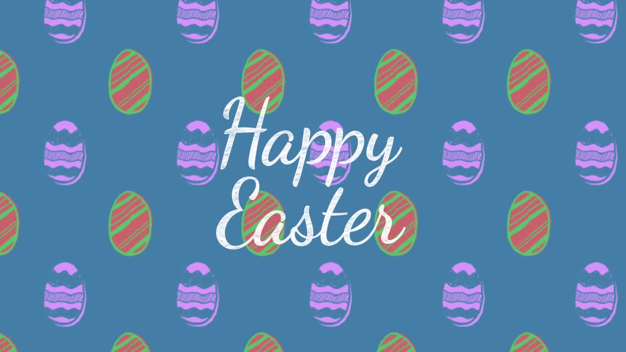 Animazione di uova di Pasqua e testo 'Buona Pasqua'