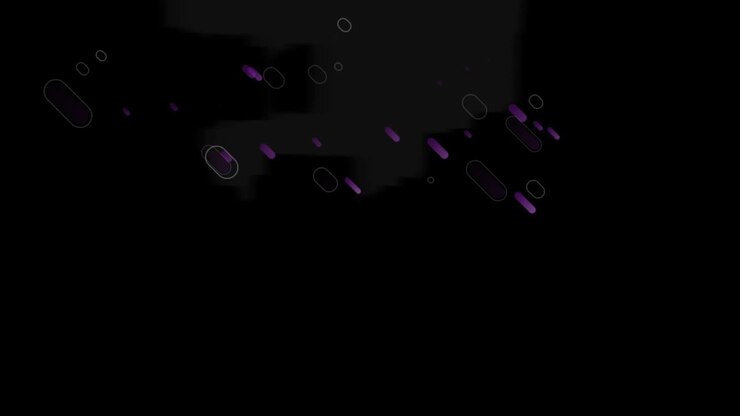 animatie van meerdere paarse lichtsporen die zich op een zwarte achtergrond bewegen