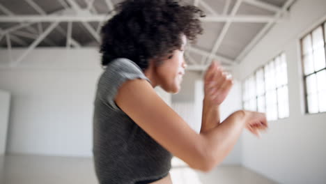dance, energy and art with a woman in a workshop