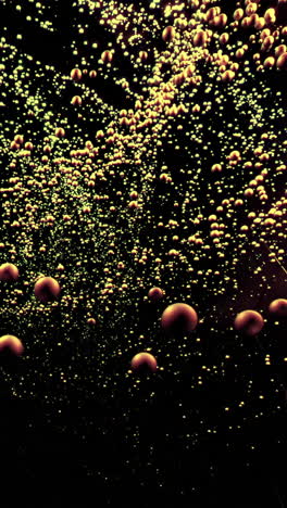 abstract gold bubbles