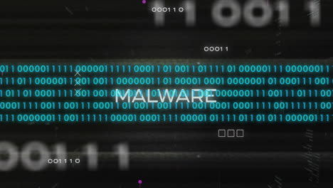 Animación-De-Texto-De-Malware-Con-Placa-De-Circuito-De-Computadora-Sobre-Procesamiento-De-Datos-Sobre-Fondo-Negro