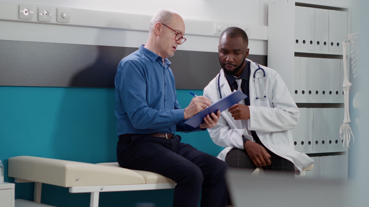 Doctor Consulting with Patient in Clinic