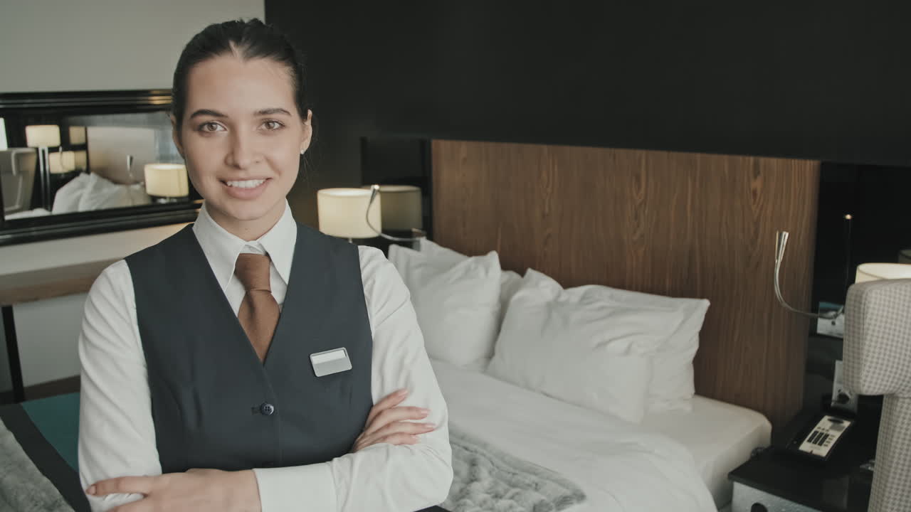 Portrait of Female Manager in Hotel Room