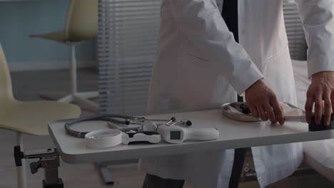 medical examination at the clinic