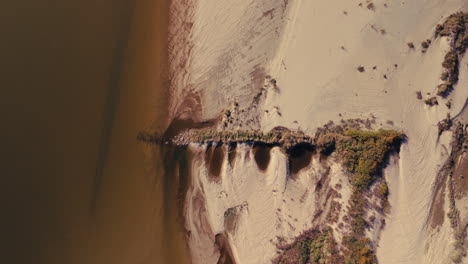 Aerial View of River and Sand Dunes