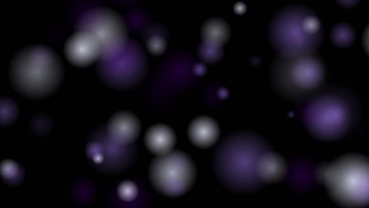 Abstract Background with Floating Purple and White Bokeh Lights