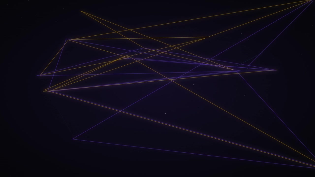 Linee di rete geometriche astratte che si connettono su sfondo scuro
