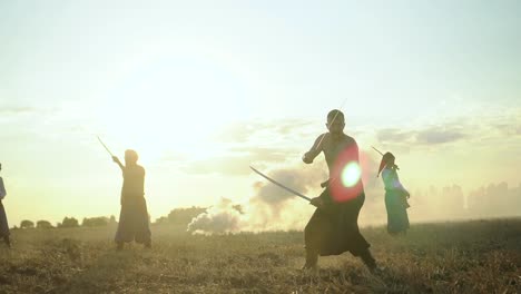 ukrainian cossacks fight with sabers in the field 10