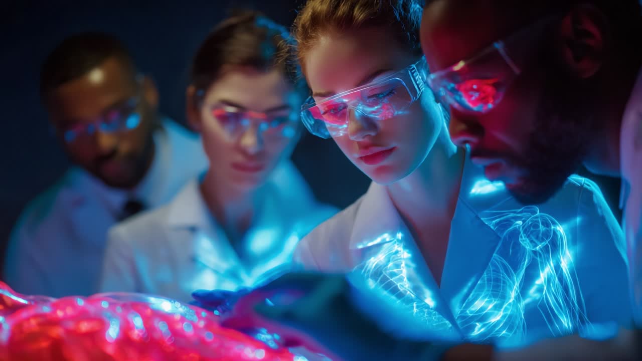 Футуристичная команда медицинских исследователей