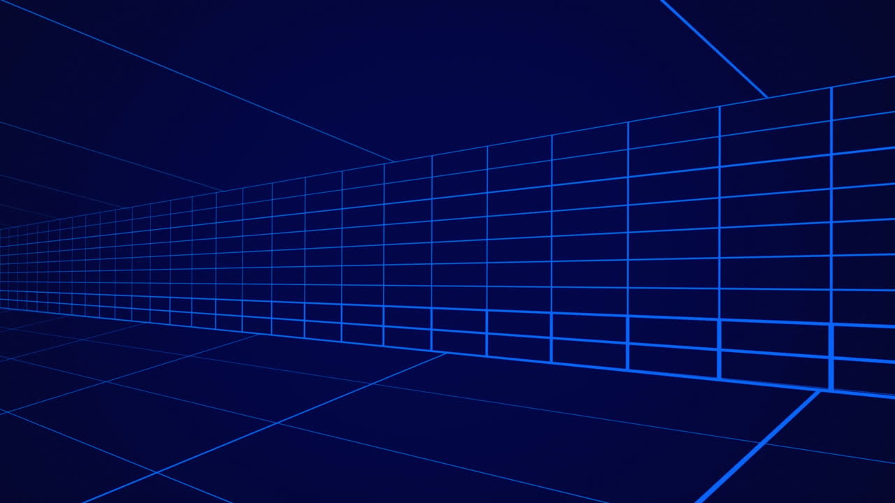 Moving grid lines on blue background 4k