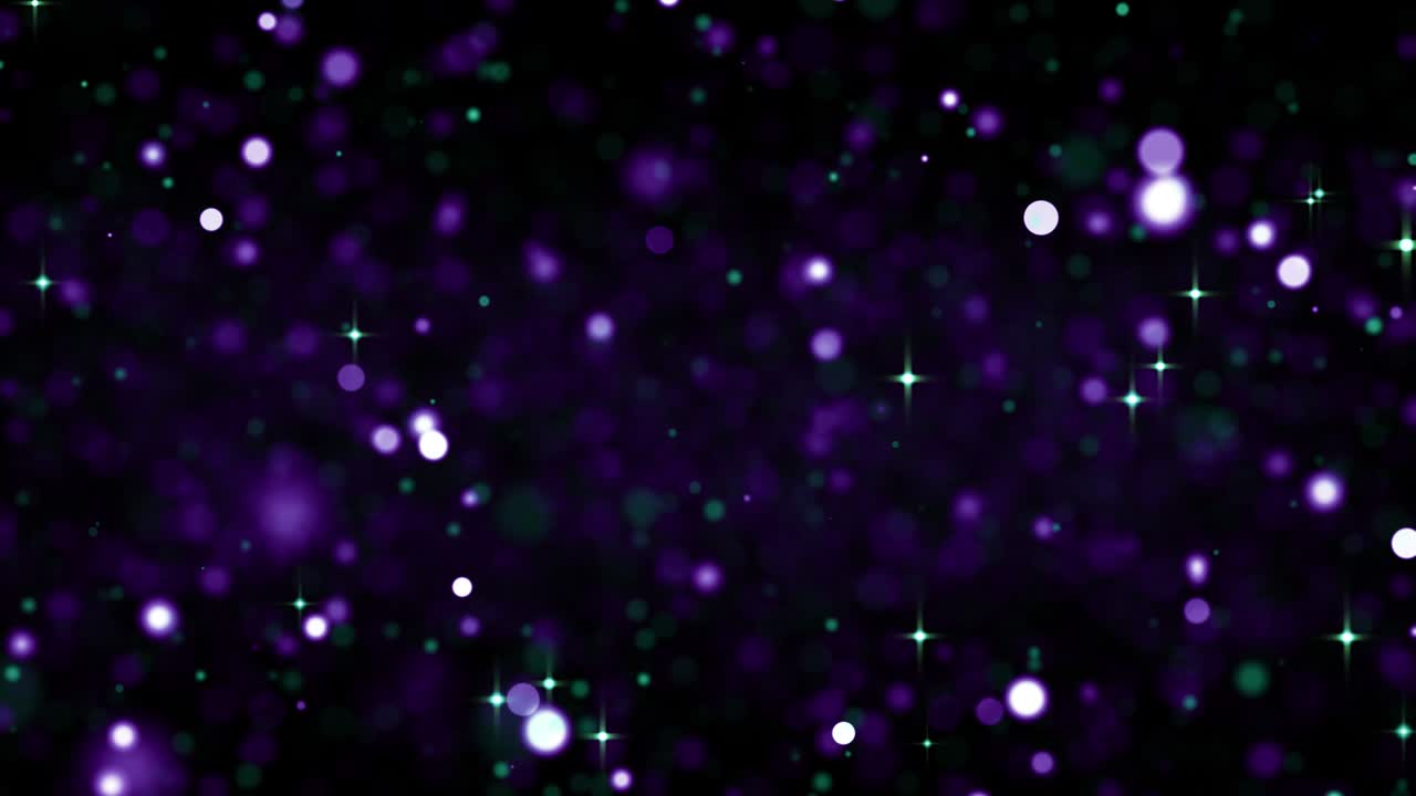 partículas verde violeta evento juego tráiler títulos escenario de concierto cinematográfico bucle de fondo