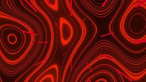 animation of red rays pulsation over patterned red background