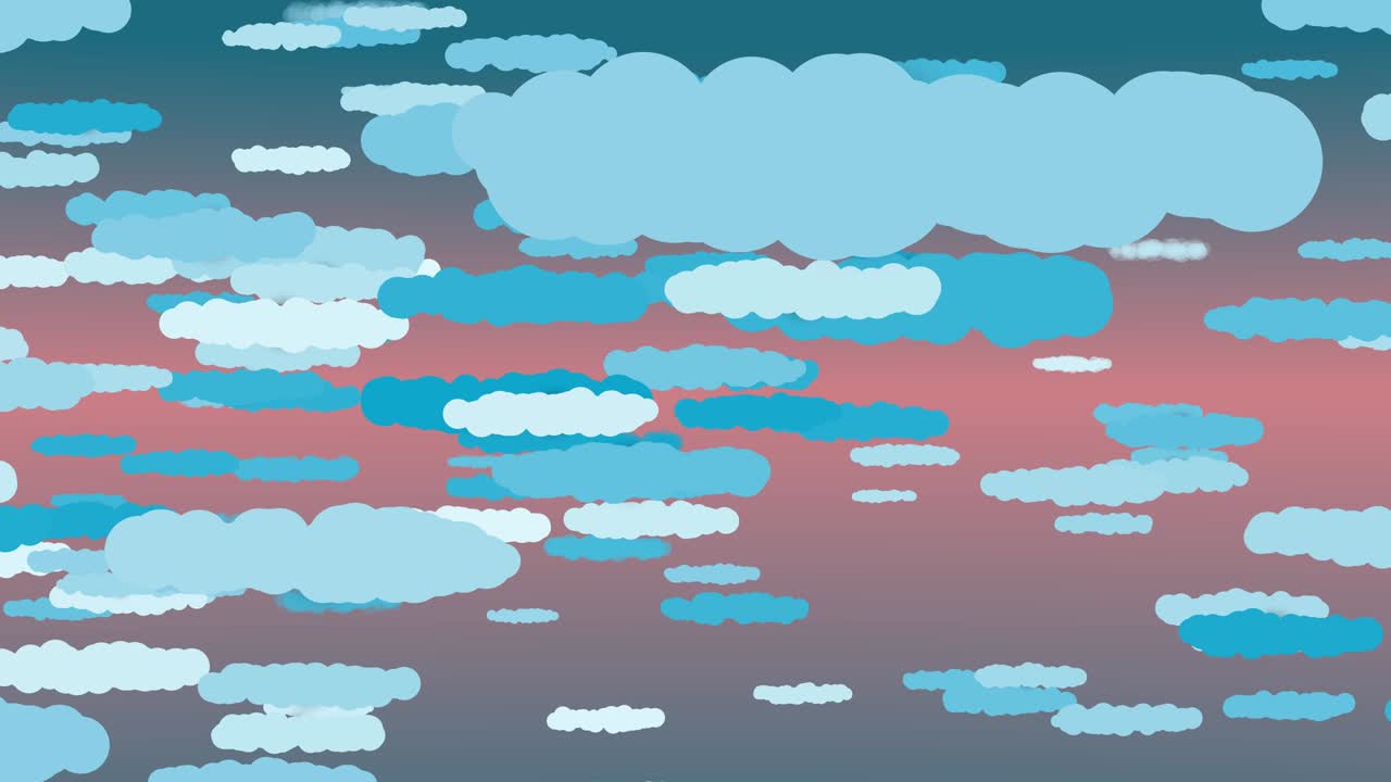 만화의 구름들.