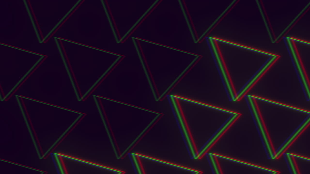patrones triangulares vibrantes en movimiento