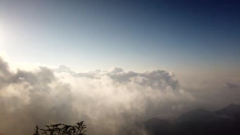 morning cloud timelapse born high in the mountains above kodaikanal, tamil nadu, india