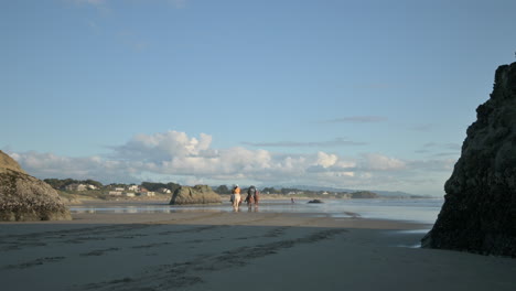 horseback riders on bandon beach, oregon coast