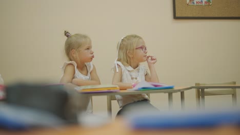 preschool preparation lesson at learning center