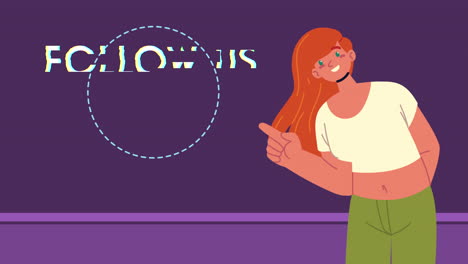 personaje de influencia joven animado
