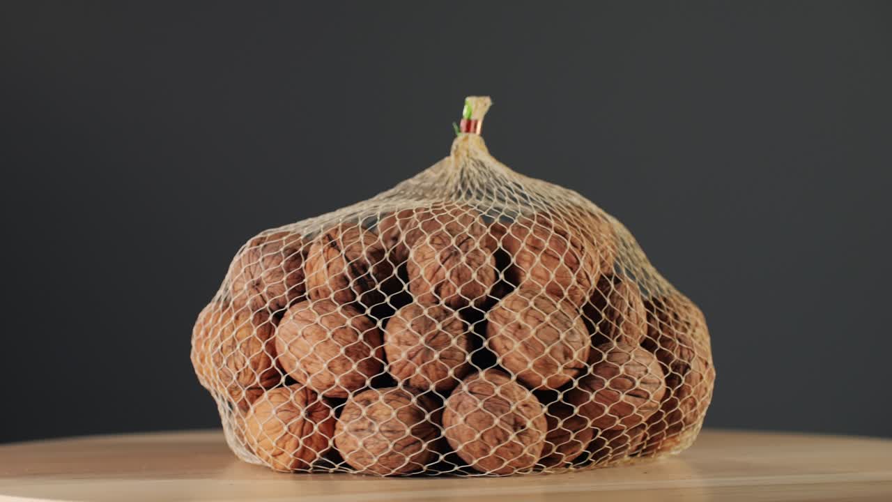 Walnuts in a Mesh Bag