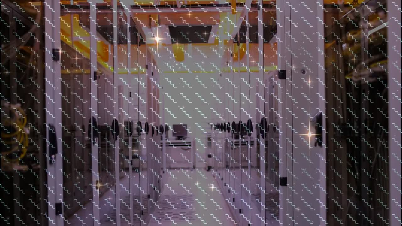 Animation of waves moving over servers