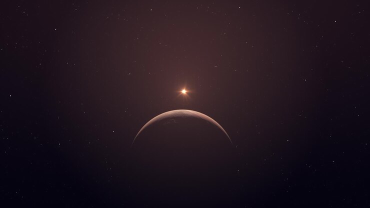 Sunrise Above Planet Mars - animation