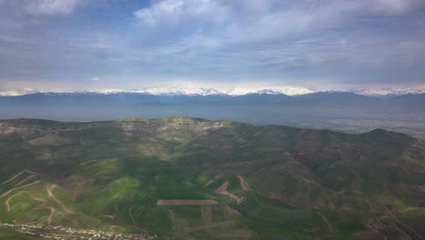 tajikistan aerial drone shot