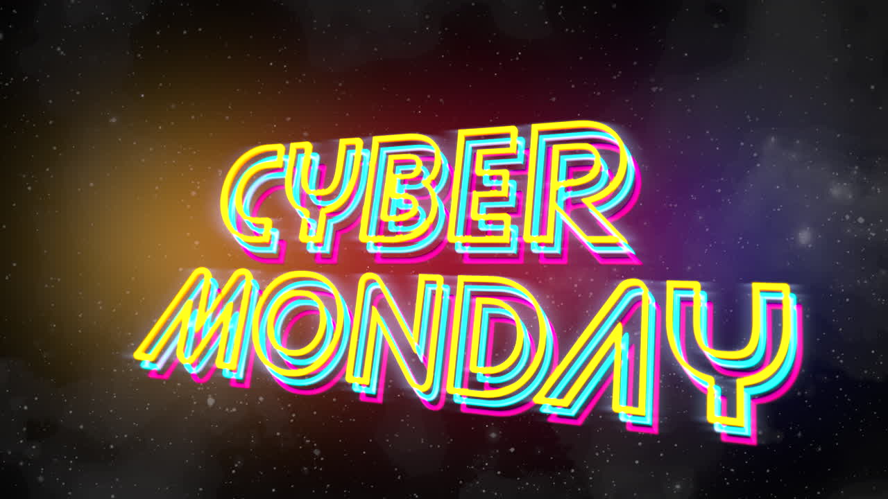 lunes cibernético con estrellas y nubes en galaxia