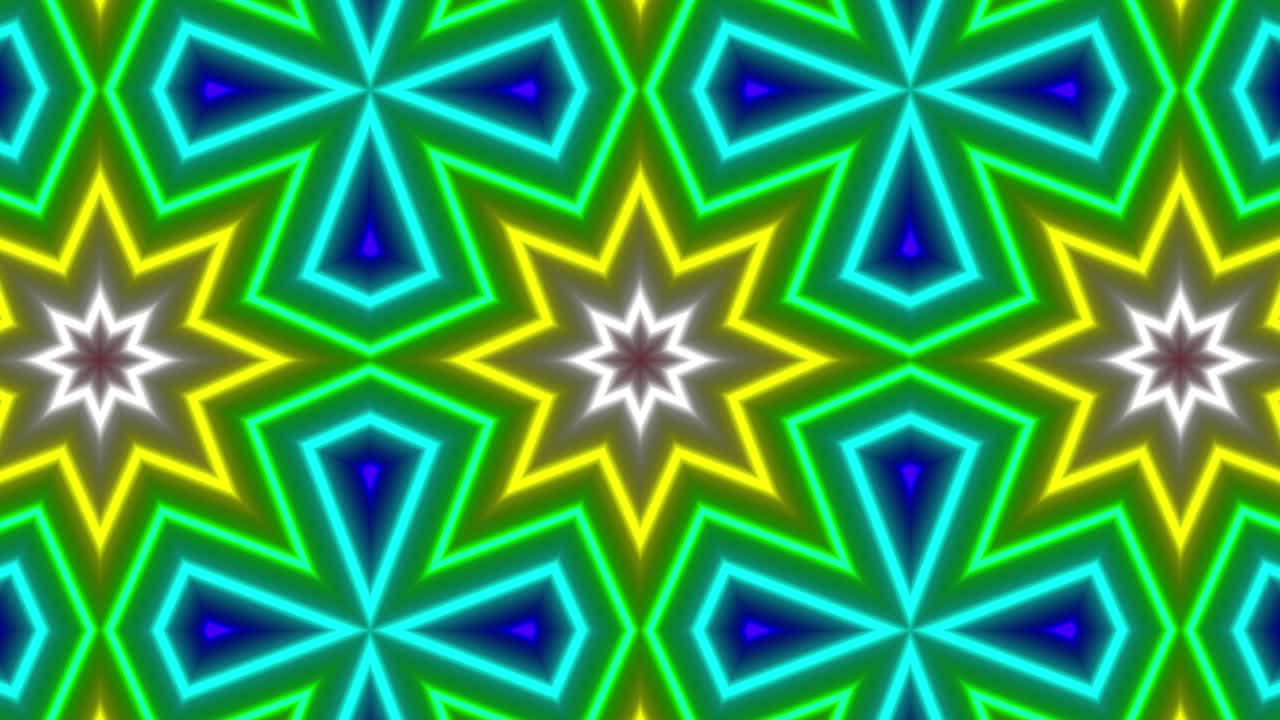 Neon geometric pattern illumination animation motion graphics