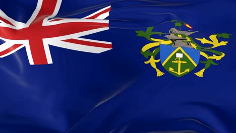 waving  looped flag as  background pitcairn islands