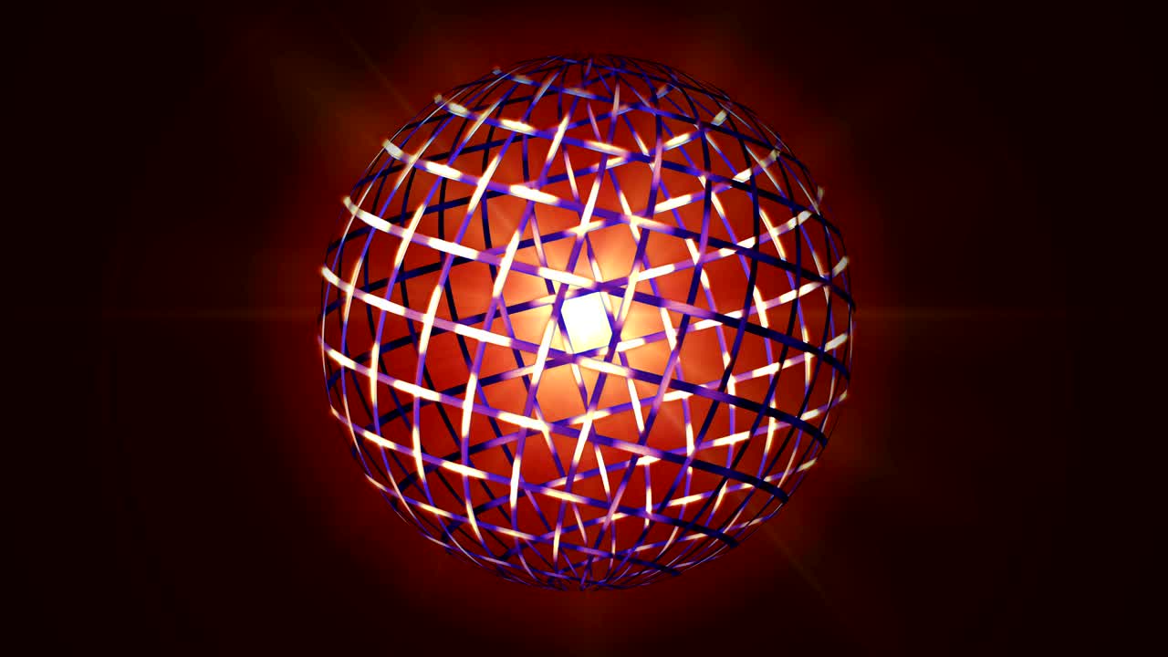 animazione in loop della sfera cellulare rotante