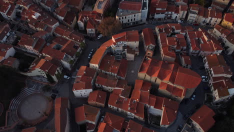 aerial view of a charming european town